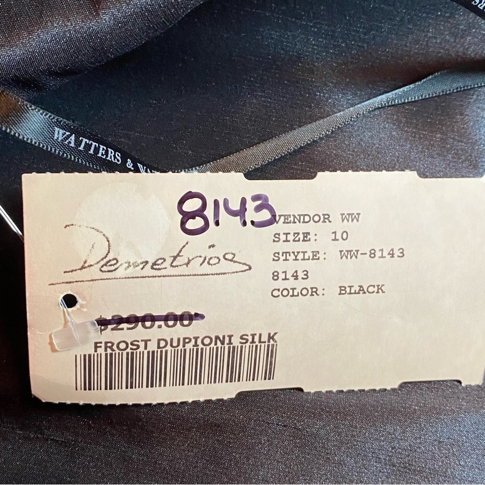 DONATED 🛑Watters & Watters formal black dress sz 10. - Picture 16 of 16